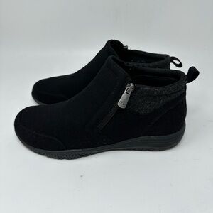 Easy Spirit SETRAVELTIME 490 Women's Black Canvas Casual Dress Boots